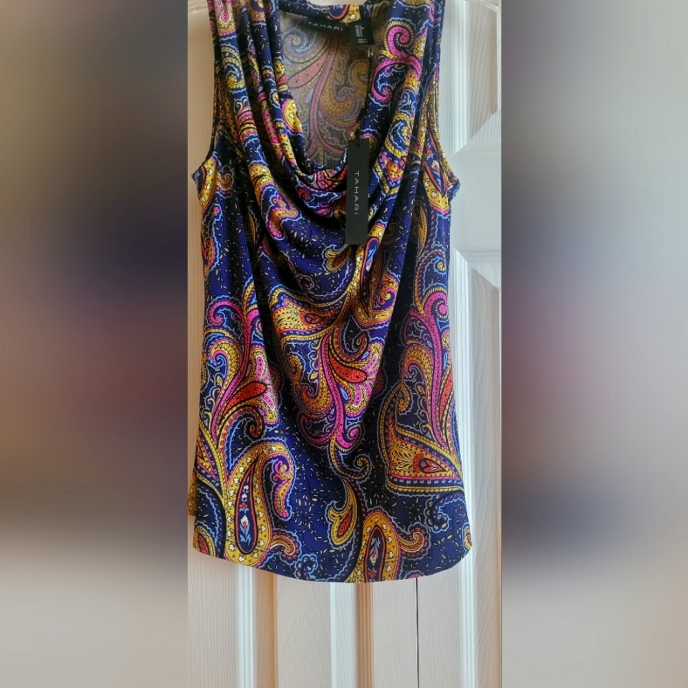 Paisley Print Sleeveless Top (New)